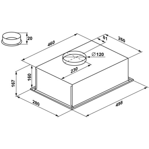 Встраиваемая кухонная вытяжка MAUNFELD Crosby Singl 5028 BEIGE