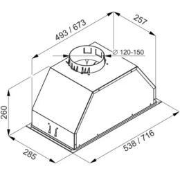 Встраиваемая вытяжка Maunfeld Urania 74 INOX