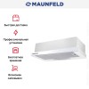 Встраиваемая кухонная вытяжка MAUNFELD VS Light Glass 60 белое стекло