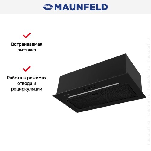 Встраиваемая вытяжка Maunfeld Crosby Hardy 1000Push черный