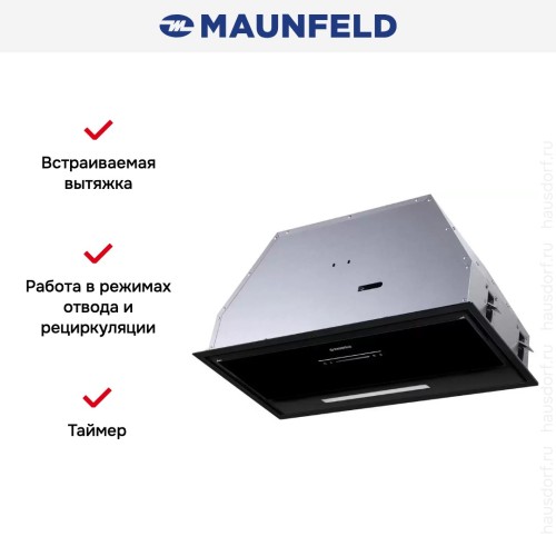 Встраиваемая вытяжка Maunfeld Nebula 60 Glass черный