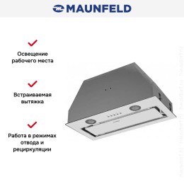 Встраиваемая вытяжка MAUNFELD TRAPEZE 602IG белый