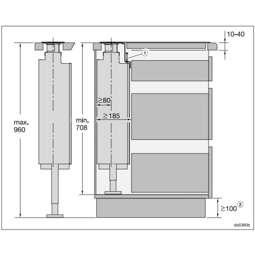 Встраиваемая в столешницу вытяжка Miele DAD 4841 Levantar