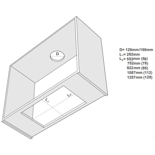 Встраиваемая вытяжка Pando EVO/580.11 INOX V.850 SEC