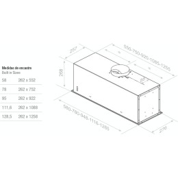 Встраиваемая вытяжка Pando EVO/580 INOX V.1050 ECO PLUS
