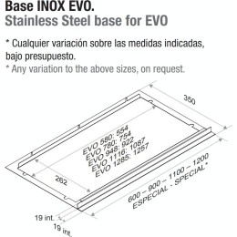 Встраиваемая вытяжка Pando EVO/580 INOX V.1050 ECO PLUS
