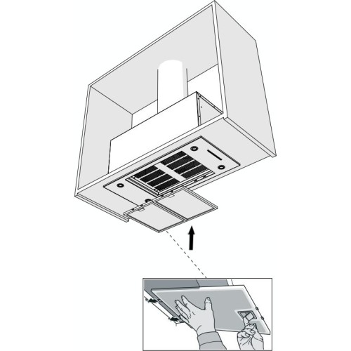 Встраиваемая вытяжка Pando EVO/580 INOX V.1050 ECO PLUS