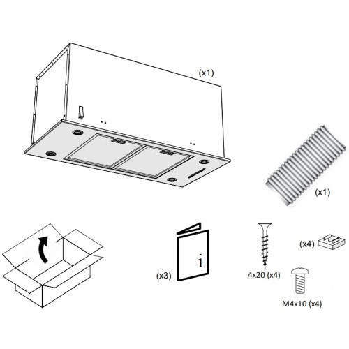 Встраиваемая вытяжка Pando EVO/780.11 INOX V.850 SEC