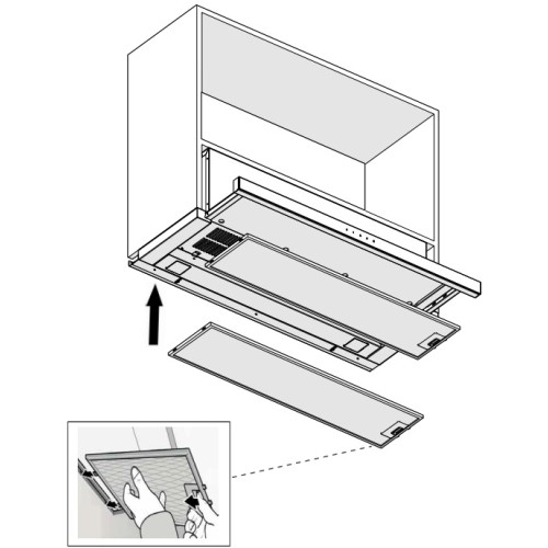 Встраиваемая вытяжка Pando IES/60 IX TOUCH CT NEGRO 850 SEC