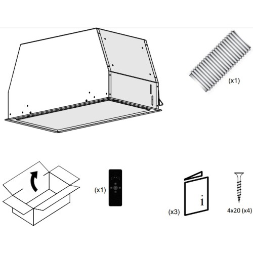 Встраиваемая вытяжка Pando NCR/52 IX-CR.BLANCO V.850 SEC