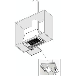Встраиваемая вытяжка Pando NEO/78 INOX V. 830 SEC