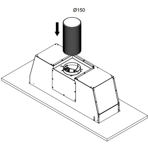 Встраиваемая вытяжка Pando PRO/52 INOX V.1050 SEC PLUS