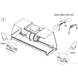 Встраиваемая вытяжка Pando PRO/52 INOX V.1050 SEC PLUS