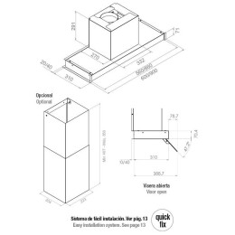 Встраиваемая вытяжка Pando TIS/60 CR.BLANCO V.850