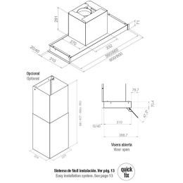 Встраиваемая вытяжка Pando TIS/60 CR.NEGRO V.850
