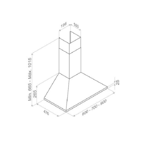 Вытяжка Pando P-221/60 IX 730 E.C.S.230/50