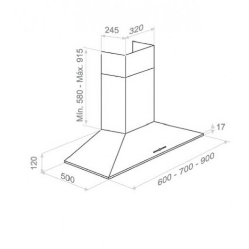 Вытяжка Pando P-227/70 IX 850 S.E.C. 230/50