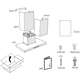 Вытяжка Pando P-401/80 IX 1050 SEC PLUS