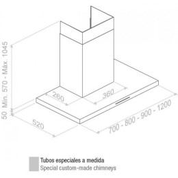 Вытяжка Pando P-401/80 IX 1050 SEC PLUS