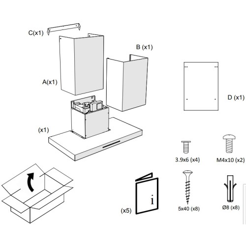 Вытяжка Pando P-401/90 IX V.750 SEC 230/50