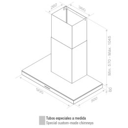 Вытяжка Pando P-417/90 IX 1250 ECO