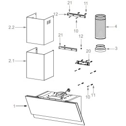 Вытяжка Pando P-725/90 CR.NEGRO 850