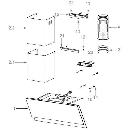 Вытяжка Pando P-725/90 CR.NEGRO 850
