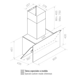 Вытяжка Pando P-730/90 CR NE+BL V. 1050 SEC PLUS