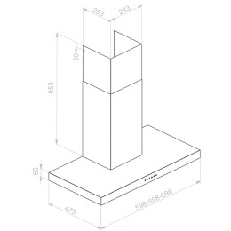 Вытяжка Pando P-823N/60 IX V.850 ECO SEC PLUS