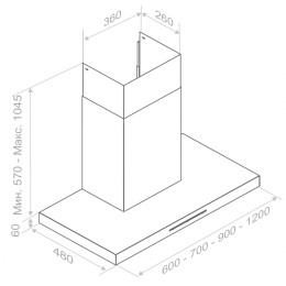Вытяжка Pando P-825/60 IX V.850 ECO SEC PLUS