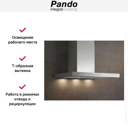 Настенная вытяжка Pando P-825/60 INOX V.850 SEC