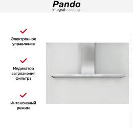 Настенная вытяжка Pando P-861/90 IX 1050 SEC PLUS