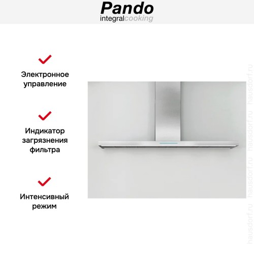 Настенная вытяжка Pando P-861/90 IX 1050 SEC PLUS