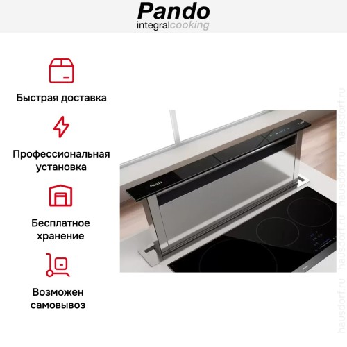 Встраиваемая в столешницу вытяжка Pando E-320/90 IX-CR.TOUCH V.950 SEC