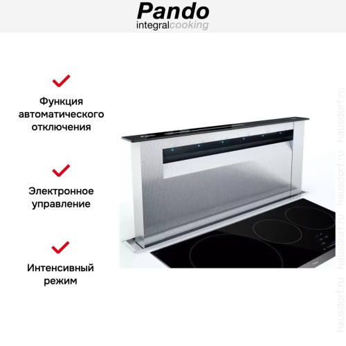 Встраиваемая в столешницу вытяжка Pando E-350/90 IX 1350 INT/EXT