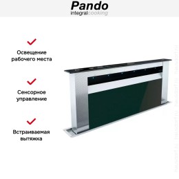 Встраиваемая в столешницу вытяжка Pando E-350/90 IX-CR NE 1350 INT/EXT