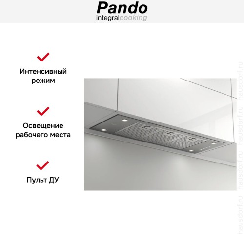 Встраиваемая вытяжка Pando EVO/580 INOX V.1050 ECO PLUS