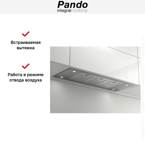 Встраиваемая вытяжка Pando EVO/580 INOX V.1050 ECO PLUS