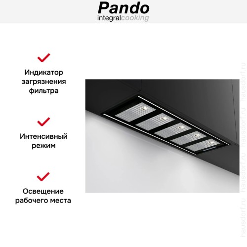 Встраиваемая вытяжка Pando GTI/510 NEGRO V.1050 ECO SEC PLUS