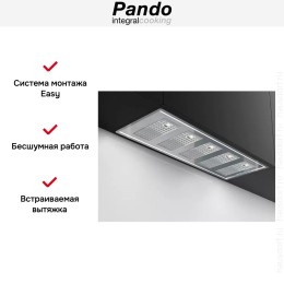 Встраиваемая вытяжка Pando GTI/810 INOX V.1550 ECO EXT