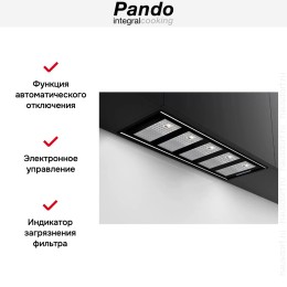 Встраиваемая вытяжка Pando GTI/810 NEGRO V.1050 ECO SEC PLUS