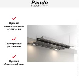 Встраиваемая вытяжка Pando IES/60 IX TOUCH CT BLANCO 850 SEC