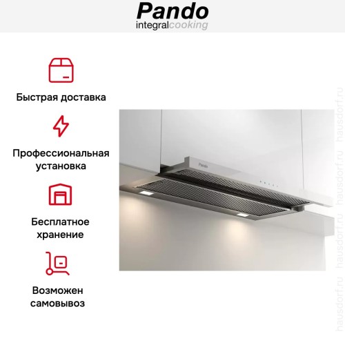 Встраиваемая вытяжка Pando IES/60 IX TOUCH CT BLANCO 850 SEC