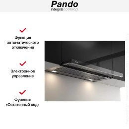 Встраиваемая вытяжка Pando IES/60 IX TOUCH CT NEGRO 850 SEC