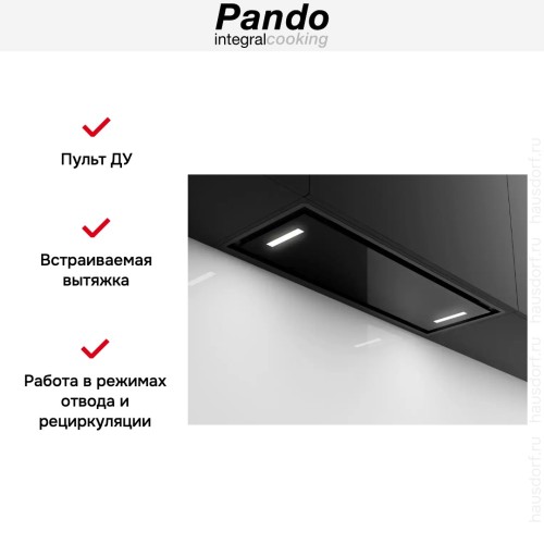 Встраиваемая вытяжка Pando NCR/52 INOX-CR.NEGRO V.850 SEC