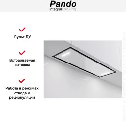 Встраиваемая вытяжка Pando NCR/52 IX-CR.BLANCO V.850 SEC