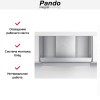 Встраиваемая вытяжка Pando TIL/90 IX V.1050 SEC PLUS