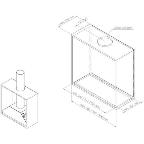 Встраиваемая вытяжка Smeg KSG6P4MB