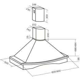 Вытяжка Teka Nubero 90 HP BEIGE