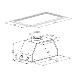 Встраиваемая вытяжка Zigmund Shtain K 019.5 W